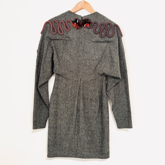 Stella McCartney “Runway” Wool Blend with rope detail Shift Dress in Tweed - Picture 9 of 11